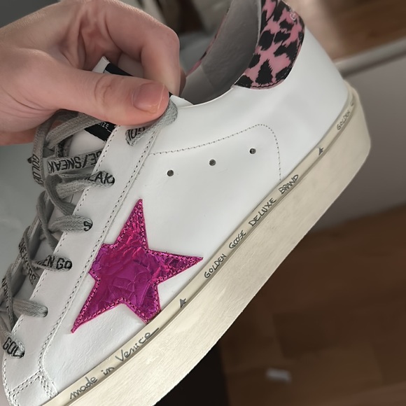 golden goose Nordstrom edition size 41 11 pink star hi star - Picture 4 of 9